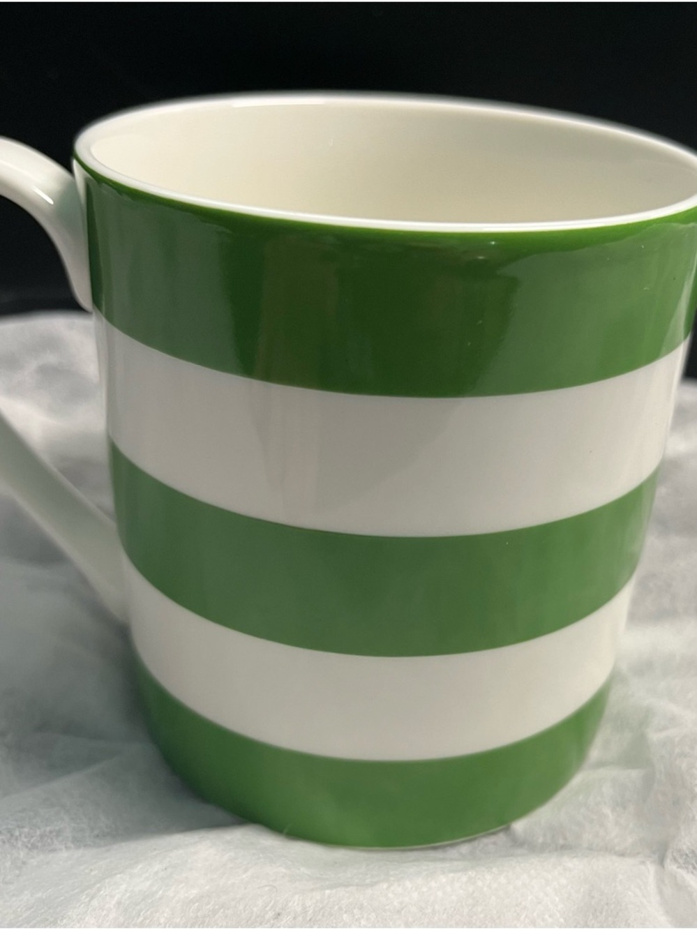 Kate spade One in a Million Green Lenox  White Striped Ceramic Mug - Picture 4 of 4